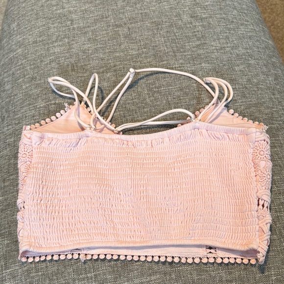 Francesca's Collections Pink Cropped Embellished Tank Top - Picture 5 of 6